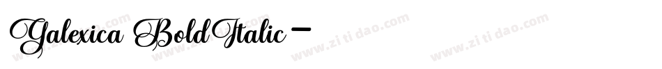 Galexica BoldItalic字体转换